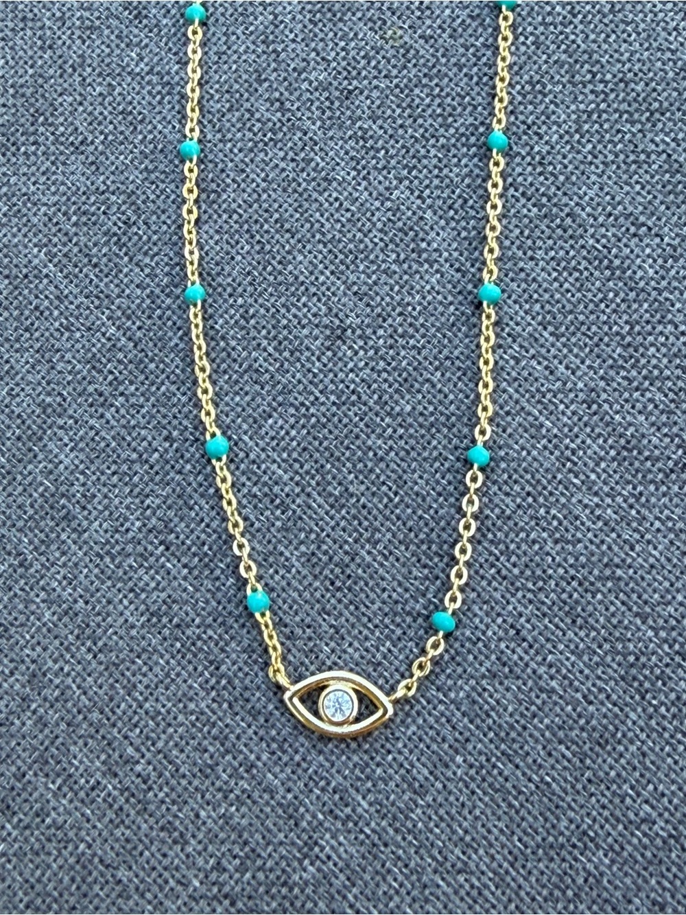 Evil eye turquoise necklace